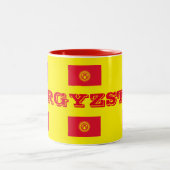 2 Couleurs Tasse de drapeau de Kyrgyzstan* (Centre)