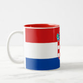 2 Couleurs Tasse de drapeau de la Croatie (Gauche)