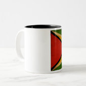 2 Couleurs Tasse de drapeau de la Guyane (Devant gauche)
