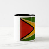 2 Couleurs Tasse de drapeau de la Guyane (Centre)