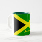 2 Couleurs Tasse de drapeau de la Jamaïque (Devant gauche)