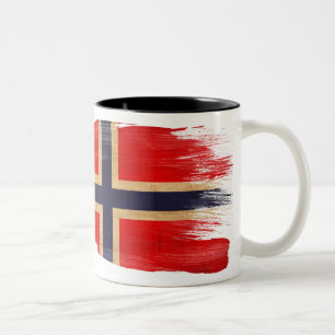 2 Couleurs Tasse de drapeau de la Norvège