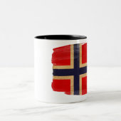 2 Couleurs Tasse de drapeau de la Norvège (Centre)