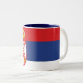 2 Couleurs Tasse de drapeau de la Serbie (Devant droit)