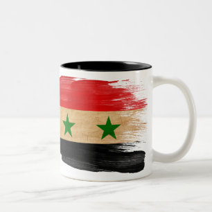 2 Couleurs Tasse de drapeau de la Syrie