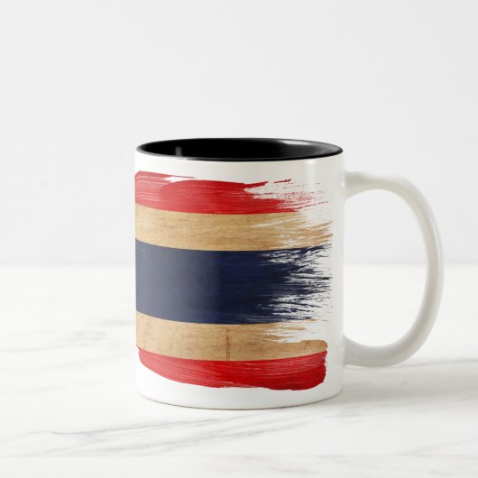 2 Couleurs Tasse de drapeau de la Thaïlande (Droit)