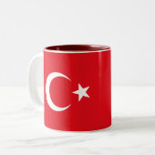 2 Couleurs Tasse de drapeau de la Turquie (Devant gauche)