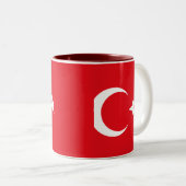 2 Couleurs Tasse de drapeau de la Turquie (Devant droit)