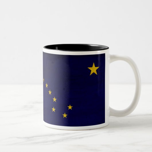 2 Couleurs Tasse de drapeau de l'Alaska (Droit)