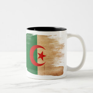 2 Couleurs Tasse de drapeau de l'Algérie