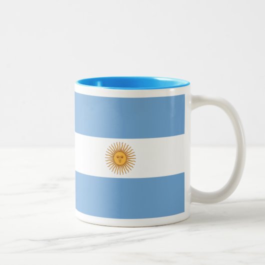 2 Couleurs Tasse de drapeau de l'Argentine (Droit)