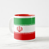 2 Couleurs Tasse de drapeau de l'Iran (Devant gauche)