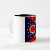 2 Couleurs Tasse de drapeau de l'Ohio (Devant gauche)