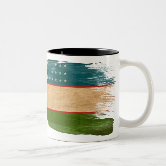 2 Couleurs Tasse de drapeau de l'Ouzbékistan (Droit)