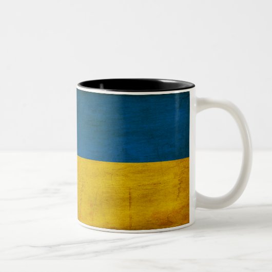 2 Couleurs Tasse de drapeau de l'Ukraine (Droit)