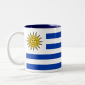 2 Couleurs Tasse de drapeau de l'Uruguay (Gauche)