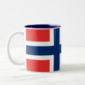 2 Couleurs Tasse de drapeau de Norweigan (Gauche)