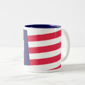 2 Couleurs Tasse de drapeau de patte des USA (Devant droit)