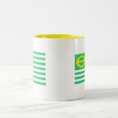 2 Couleurs Tasse de drapeau d'écologie (Centre)