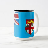 2 Couleurs Tasse de drapeau des Fidji (Devant droit)