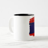 2 Couleurs Tasse de drapeau des Laotiens (Devant gauche)