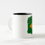 2 Couleurs Tasse de drapeau du Brésil (Devant gauche)