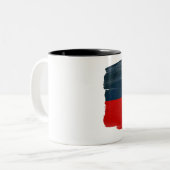 2 Couleurs Tasse de drapeau du Haïti (Devant gauche)