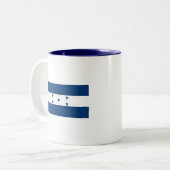 2 Couleurs Tasse de drapeau du Honduras (Devant gauche)