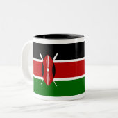 2 Couleurs Tasse de drapeau du Kenya (Devant gauche)