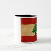 2 Couleurs Tasse de drapeau du Liban (Centre)