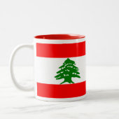 2 Couleurs Tasse de drapeau du Liban (Gauche)