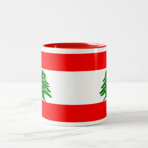 2 Couleurs Tasse de drapeau du Liban