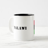 2 Couleurs Tasse de drapeau du Malawi (Devant gauche)