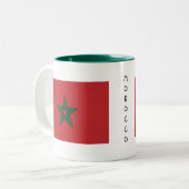2 Couleurs Tasse de drapeau du Maroc (Devant gauche)