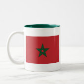 2 Couleurs Tasse de drapeau du Maroc (Gauche)