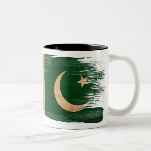 2 Couleurs Tasse de drapeau du Pakistan (Droit)
