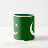 2 Couleurs Tasse de drapeau du Pakistan (Centre)