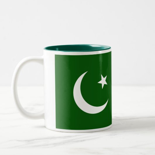 2 Couleurs Tasse de drapeau du Pakistan (Gauche)