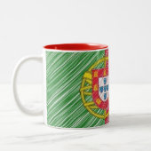 2 Couleurs Tasse de drapeau du Portugal (Gauche)