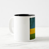 2 Couleurs Tasse de drapeau du Rwanda (Devant gauche)