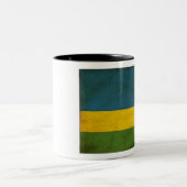 2 Couleurs Tasse de drapeau du Rwanda (Centre)