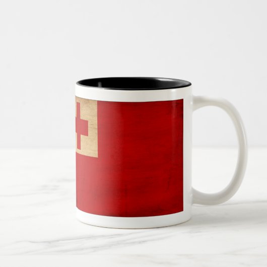 2 Couleurs Tasse de drapeau du Tonga (Droit)