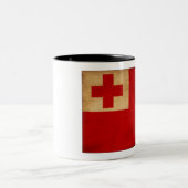2 Couleurs Tasse de drapeau du Tonga (Centre)