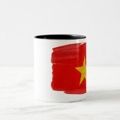 2 Couleurs Tasse de drapeau du Vietnam (Centre)