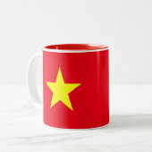 2 Couleurs Tasse de drapeau du Vietnam (Devant gauche)