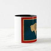 2 Couleurs Tasse de drapeau du Wyoming (Centre)