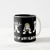 2 Couleurs Tasse de "évolution" (Devant droit)