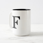 2 Couleurs Tasse de "F" (Devant gauche)