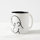 2 Couleurs Tasse de Facepalm (Devant droit)