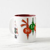 2 Couleurs Tasse de FaLaLaLaLa (Devant gauche)